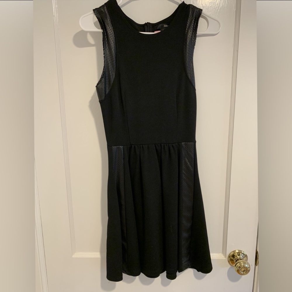Aqua (Bloomingdales)- Patten leather detail Dress